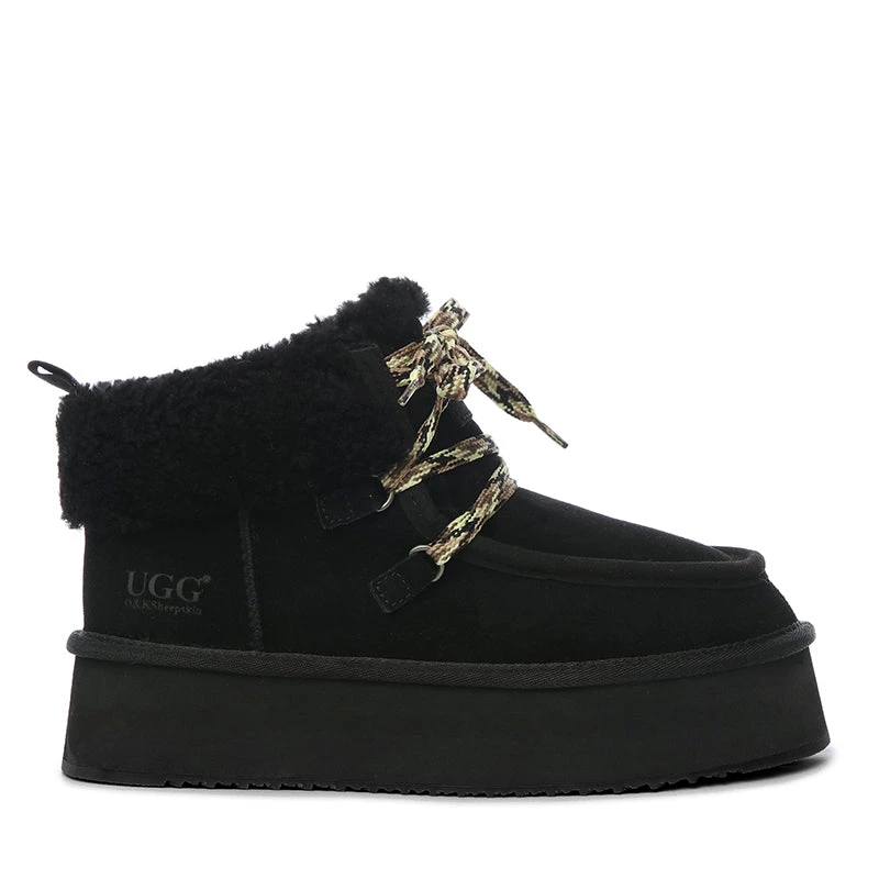 UGG Premium Fluffy-Lace Platform Boots 8 UGG Premium Fluffy-Lace Platform Boots - Image 6