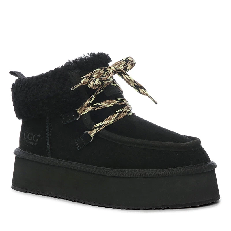 UGG Premium Fluffy-Lace Platform Boots 10 UGG Premium Fluffy-Lace Platform Boots - Image 8