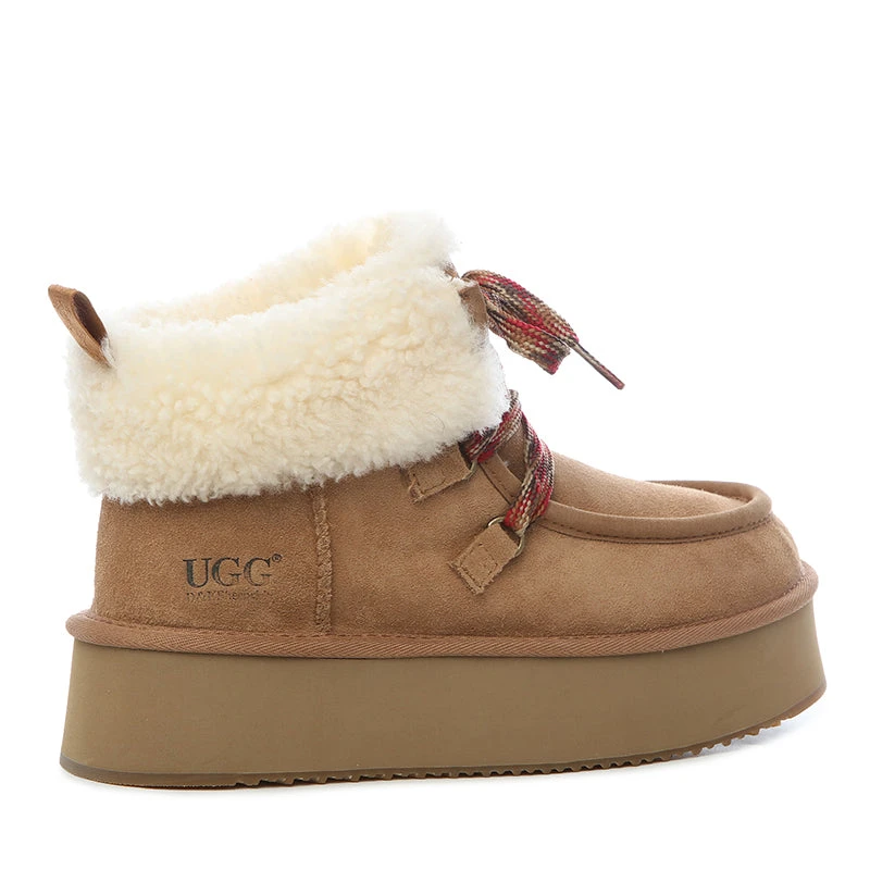 UGG Premium Fluffy-Lace Platform Boots 4 UGG Premium Fluffy-Lace Platform Boots - Image 2