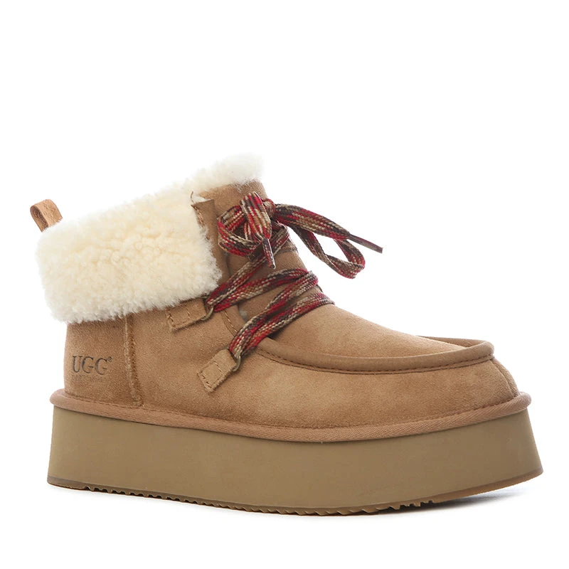 UGG Premium Fluffy-Lace Platform Boots 5 UGG Premium Fluffy-Lace Platform Boots - Image 3