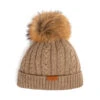 UGG Pure CASHMERE Beanie - Detachable PomPom -Ugg NaturalBrown