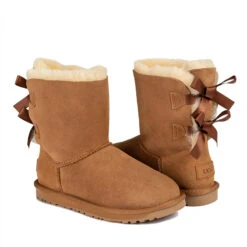 UGG Short Double Back Bow Boots -Ugg c4 7124732f 977d 41cb 810e 6ef20d333b47