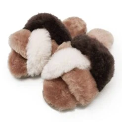 Ugg -Ugg calico sheepskin flufffy slide 976711