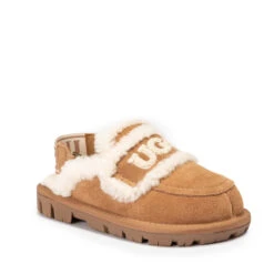 UGG Kids Logo Detachable Scuff -Ugg chestnut 05