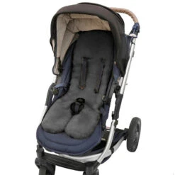 Premium Traveler Lambskin Stroller Liner -Ugg pram charcoal