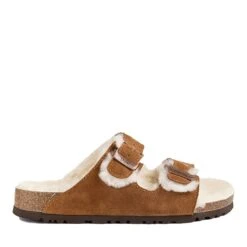 UGG Collins Shearling Buckled Sandals -Ugg ugg collins shearling buckled sandals 568079