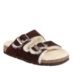 UGG Collins Shearling Buckled Sandals -Ugg ugg collins shearling buckled sandals 649592