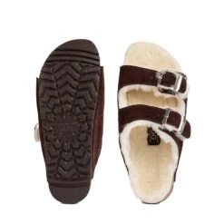 UGG Collins Shearling Buckled Sandals -Ugg ugg collins shearling buckled sandals 772525