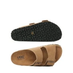 UGG Platinum Buckle Leather Slides -Ugg ugg platinum buckle leather slides 734162